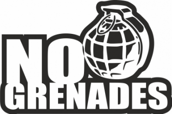 Sticker auto tuning JDM no grenades 20cm negru 