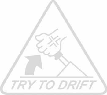 Sticker autocu try to drift JDM 20cm alb 