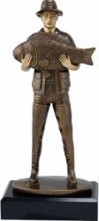 Trofeu Figurina din Rasina Pescar cu inaltime 20 cm 