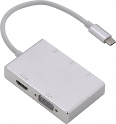 Hub MTP Type C 5 in 1 pentru Macbook/Macbook Pro/LAPTOP la HDMI VGA 3 USB 3.0