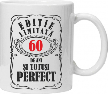 Cana personalizata cu textul editie limitata - 60 ani 