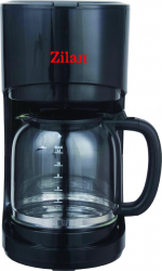 Cafetiera ZILAN Capacitate 1.5L 12 cesti Plita pentru pastrarea calda a cafelei Sistem antipicurare putere 900W 
