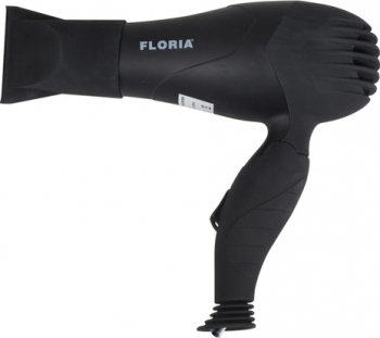 Uscator de par cu maner pliabil pentru voiaj Floria ZLN8976 1000 W 2 viteze 2 Trepte de temperatura Concentrator Negru 
