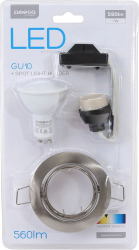 Bec Led Omega tip spot 2800K GU10 7W 560lm lumina calda cu suport complet OSHRN-GU10-7W-DC 