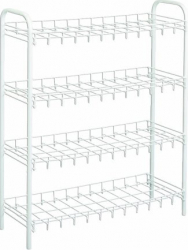 Suport raft pentru pantofi cu 4 etaje alb 64x23x80 cm 