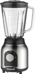 Blender cu rasnita Hausberg HB-7762 doua viteze cu pulsatii recipient sticla 1.5 L 600W Argintiu 
