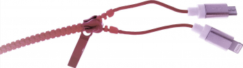 Cablu incarcare - date microUSB lightning mix color- zipper - CIUDMLZMC-DC 