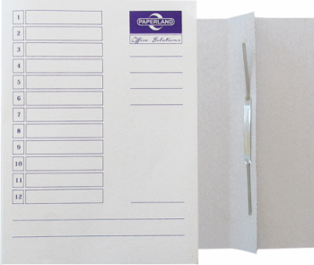 Dosar din carton PAPERLAND cu sina groasa PREMIUM 230g/mp 10 buc alb 