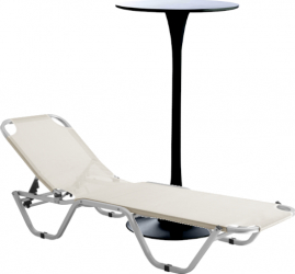 Set bar cafenea RAKI masa neagra 60x101cm si un scaun metalic cu perna 46x43x107cm 