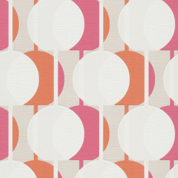 Tapet modern cu cercuri colorate spuma vinilica textura cauciucata 10118-04 0.53cm x 10m 