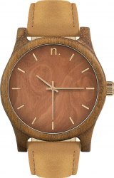 Ceas din lemn Neat - Classic - 43mm Maro cu detalii aurii - lemn de Amazaque 