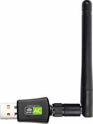 Adaptor USB 2.0 Wifi cu antena dubla 2.4G + 5G 600 Mbps Negru BBL1709 