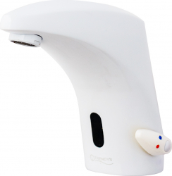 Baterie lavoar senzor TRENDYS smart cu mixer DC6V alb mat