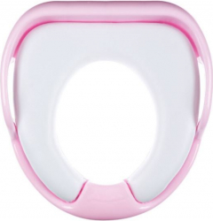 Reductor moale WC cu manere maxim 25 kg Alb cu Roz 