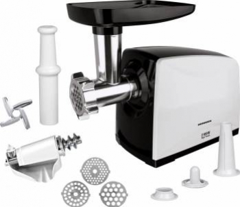 Masina de tocat carne Heinner MG-2100BKWH 2100 W accesoriu rosii Cutit Inox Negru-Alb