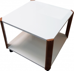 Masuta cafea Octo Crem cu Nuc 60 x 60 x 45 cm 