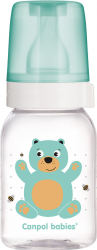 Biberon Canpol babies Tritan 120 ml imprimat ursulet turcoaz 