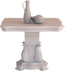 Masuta cafea praga 1 picior lemn masiv alb 70 x 55 cm 