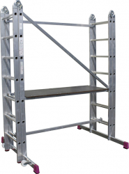 Scara / schela articulata Corda 0.6 x 135m - aluminiu - inaltime lucru 4.85m 