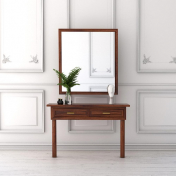 Masa de toaleta milano lemn masiv maro 120 x 78 cm 
