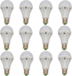 Set 12 becuri BM Led 7W Eco Alb rece 