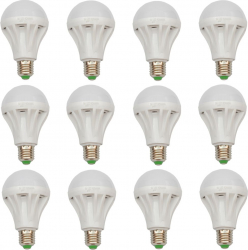 Set 12 becuri BM Led 9W Eco Alb rece 