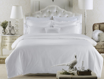 Lenjerie de pat matrimonial cu husa de perna dreptunghiulara Percale alb 125 g/mp L bumbac 100 