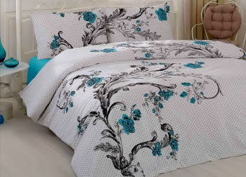 Lenjerie de pat matrimonial SUPER cu husa de perna dreptunghiulara Good taste bumbac satinat gramaj tesatura 120 g/mp multicolor 