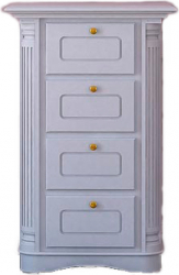 Comoda sofia vintage alb 4 sertare lemn masiv 70 x 110 cm 