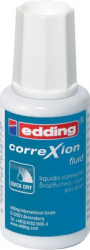 Fluid corector Edding 20ml pe baza de apa aplicator cu pensula