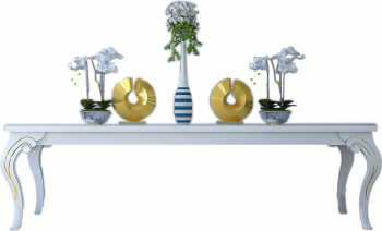 Masa living lafaette andra lemn masiv alb 280 x 79 cm 