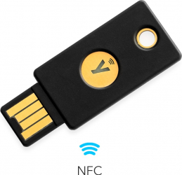 Yubico Yubikey 5 NFC FIDO negru - Dispozitiv criptografic securizat tip token