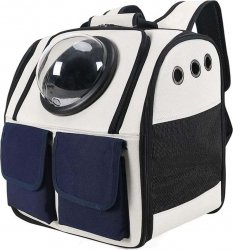 Rucsac cu bula de astronaut buzunare frontale alb cu bleumarin 36 cm doty 