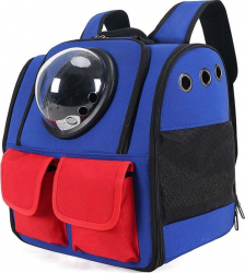 Rucsac cu bula de astronaut buzunare frontale albastru cu rosu 36 cm doty 