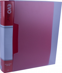 Dosar plastic cu 100 folii EVOffice rosu 