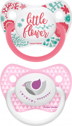 Set 2 suzete - Wild Nature + Let s Celebrate - cu tetina ortodontica silicon Canpol babies fara BPA 0-6 luni roz 