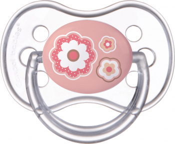 Suzeta - Newborn Baby - cu tetina simetrica silicon Canpol babies fara BPA 0-6 luni roz 