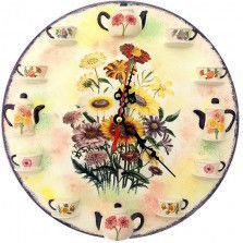 Ceas decorativ de perete model flori de camp 131219 
