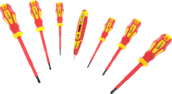 Set 7 surubelnite + tester digital de tensiune 1000V Geko G30626 