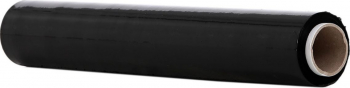 Folie stretch manuala latime 500 mm lungime 124 m grosime 23 microni greutate 1.6 kg neagra FSM-500124-B-DC 