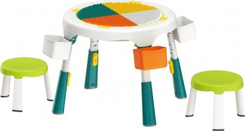 Masa compatibila Lego plianta cu 2 scaune incluse verde 