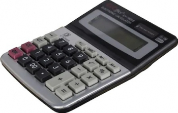 Calculator EVOffice 12 dgt 11x14.5 cm front metalic EV-1800S 