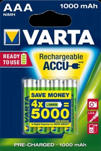 Acumulator NI-MH Varta AAA 1 2V 1000mA blister 4 buc 