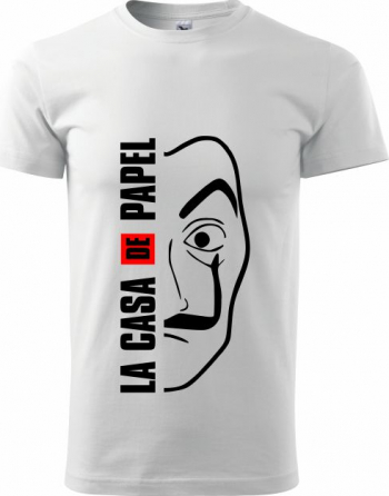 Tricou barbati Malfini La casa de papel alb L 