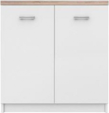 Comoda 2D alb/stejar sonoma TOPTY 