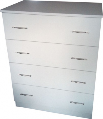 Comoda 4 sertare Alb 80x48x105 cm 