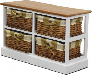 Comoda alb/miere GINGER 4 