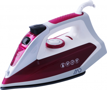 Fier de calcat cu aburi MSI-7008 MD talpa ceramica 2400 W 190 ml Visiniu/Alb/Gri 