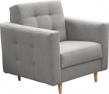 Fotoliu tapitat material textil gri AMEDIA 