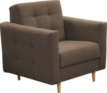 Fotoliu tapitat material textil maro AMEDIA 